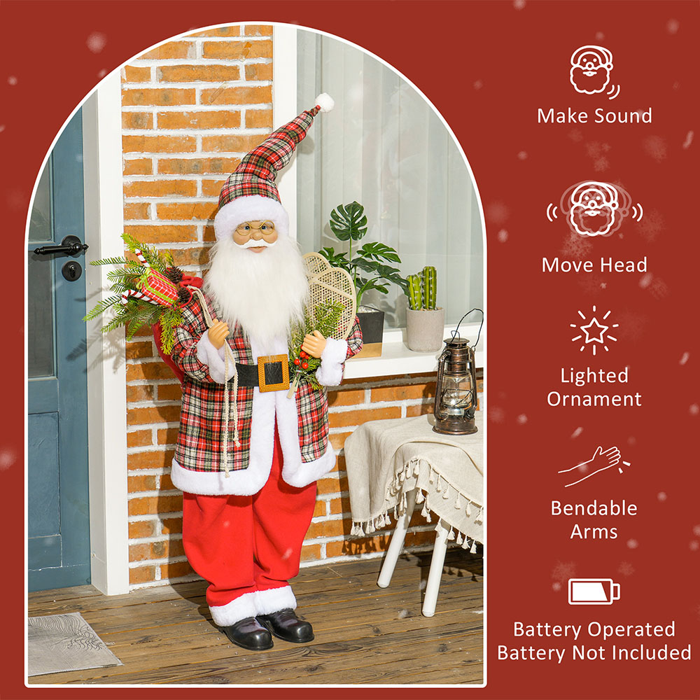Everglow Animated and Sound Activated Santa Claus 4.3ft | Homebase
