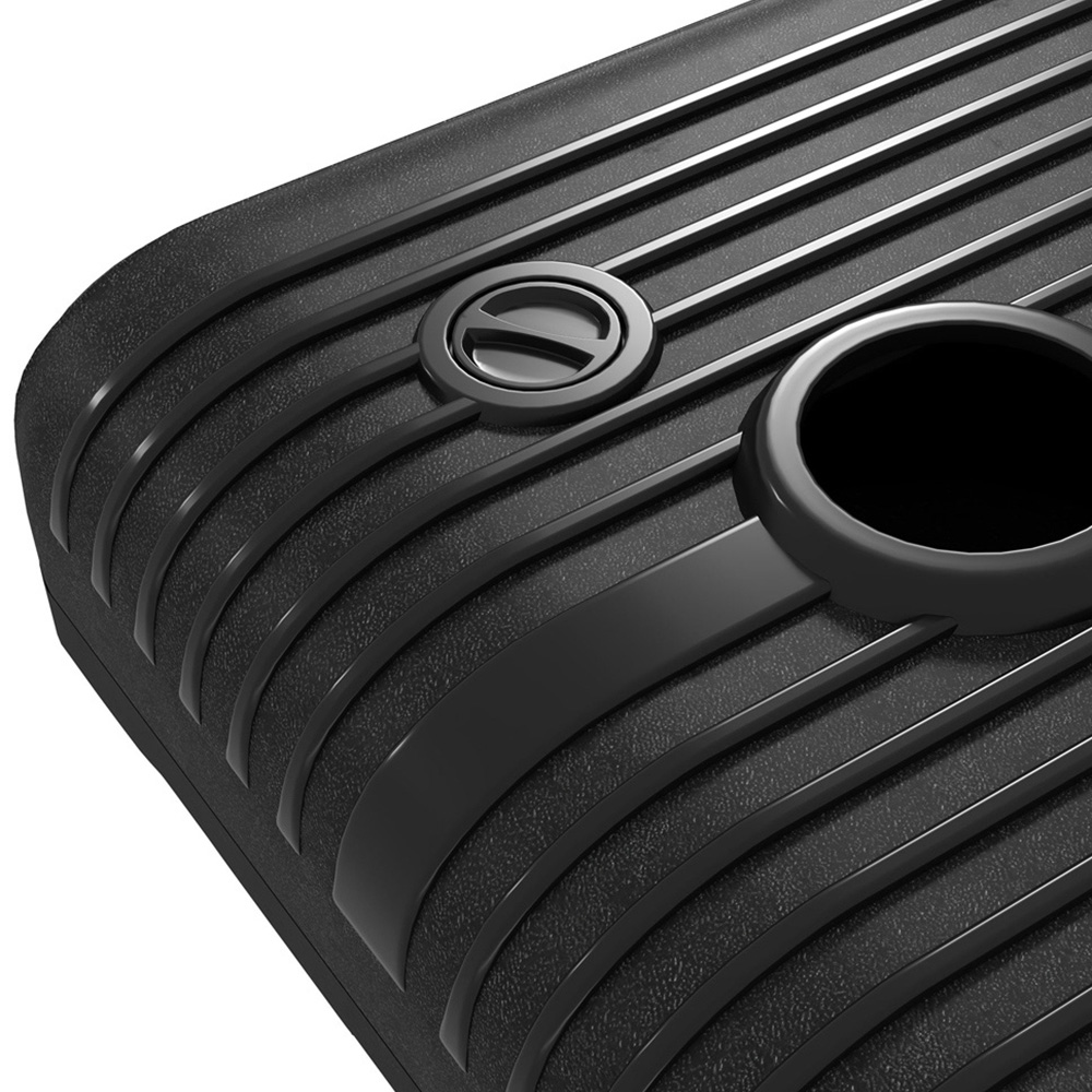 Outsunny Black Cantilever Parasol Base with Wheels Image 3