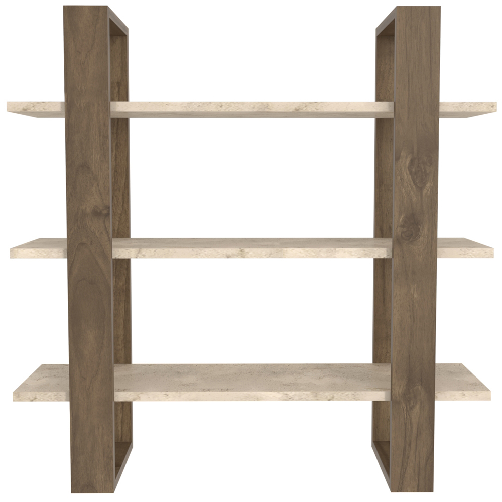 Decorotika Suno 3 Shelf Traverter and Walnut Wall Mounted Display Unit Image 2