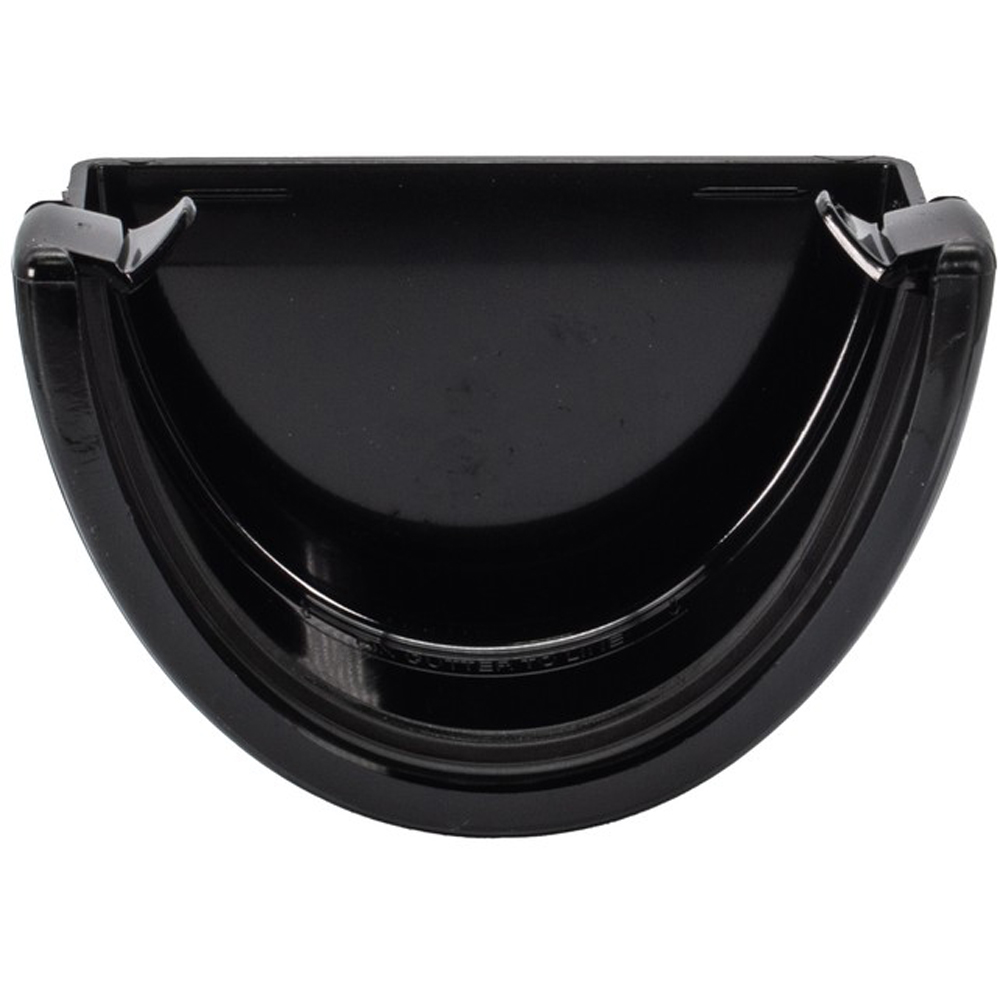 FloPlast Deepflow Hi-Cap Gutter External Stopend Black 115 x 75mm Image 2