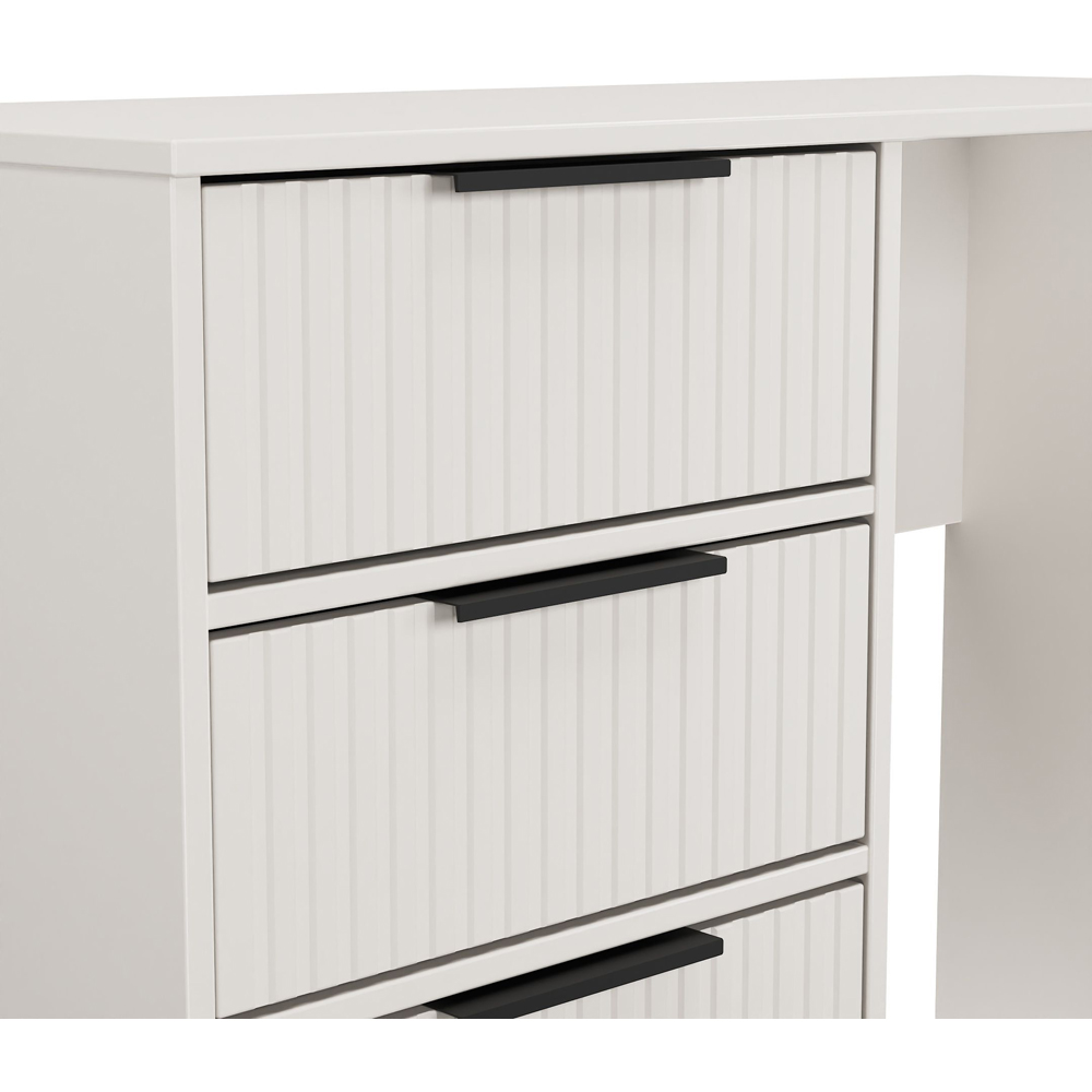 Crowndale Fluted 4 Drawer Kashmir Matt Vanity Dressing Table Ready Assembled Image 5