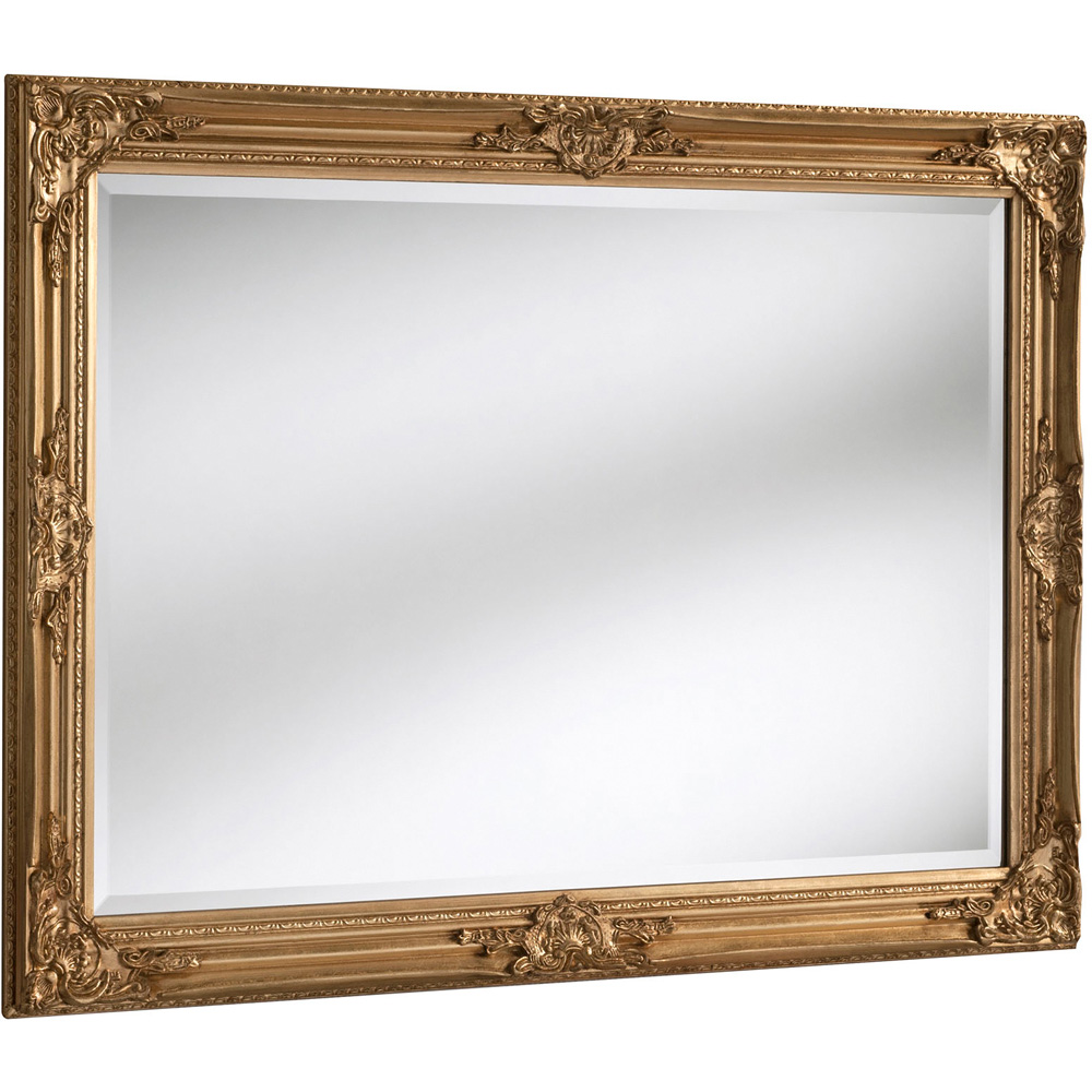 Yearn Gold Carved Rectangular Wall Mirror 74 x 104cm Image 1