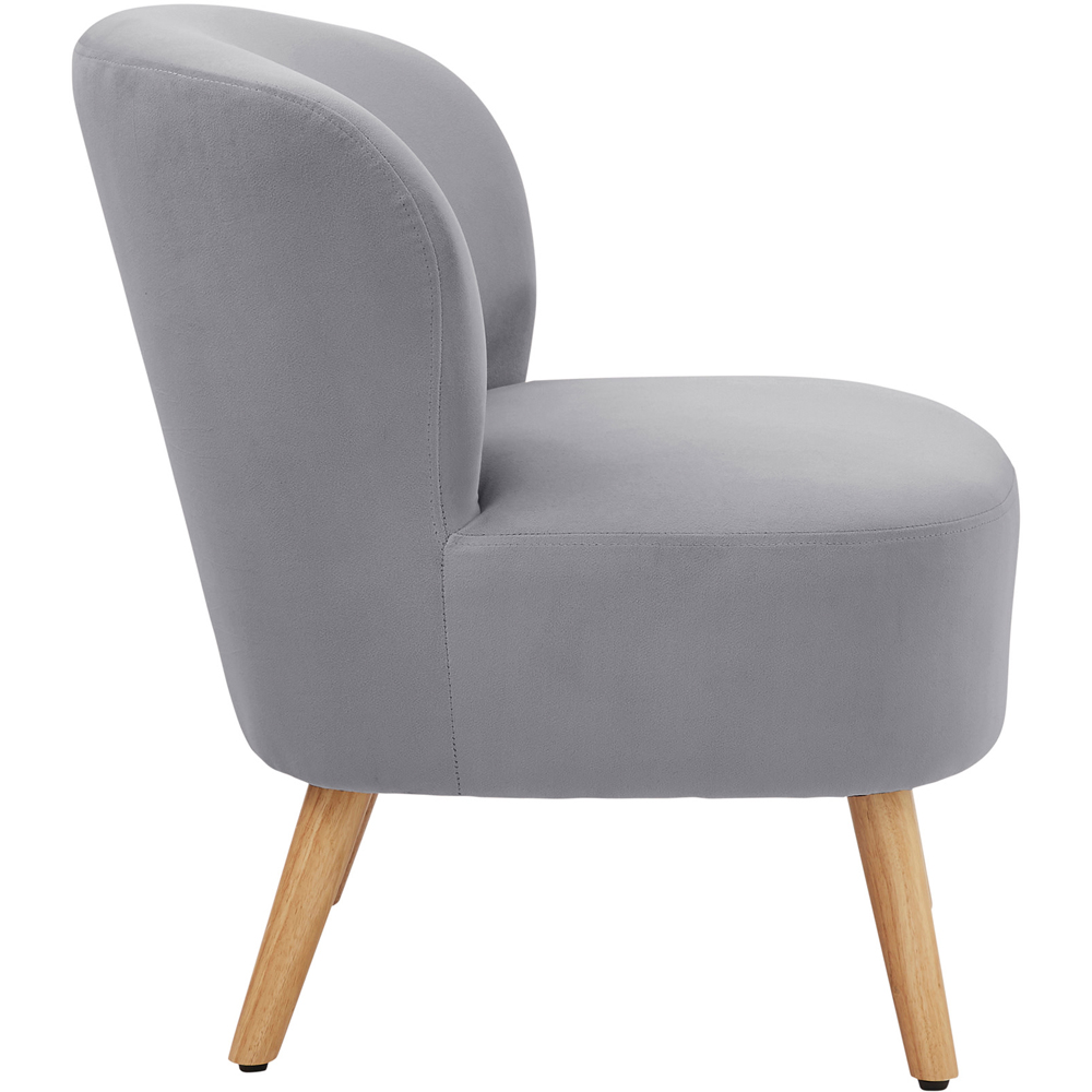 GFW Evie Grey Velvet Accent Chair Image 4