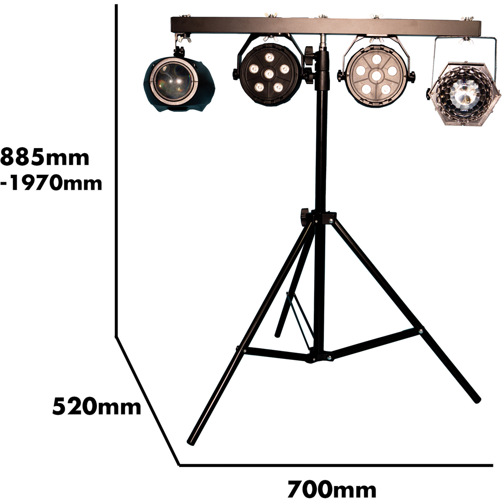 FX Lab 4 Way DJ Light and Stand Set Image 6