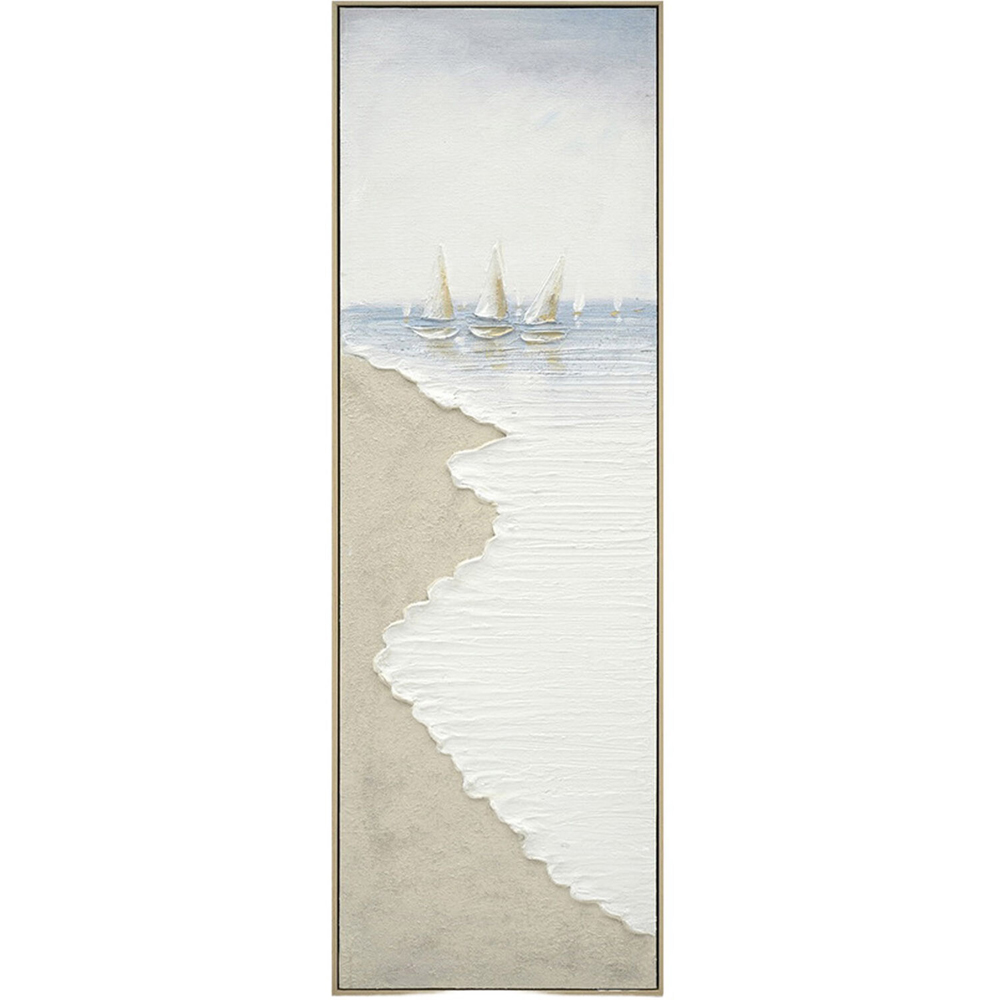 Seascape Sailing Boat Textured Art Image 8