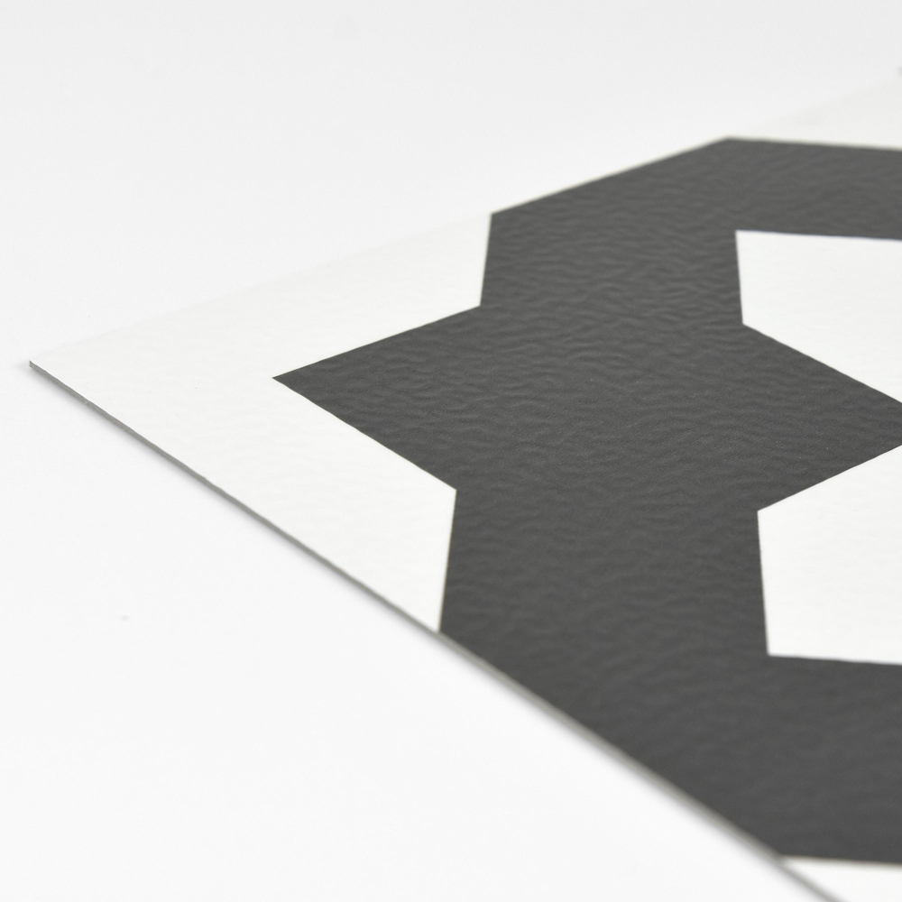 Floorpops Nordic Black and White Peel and Stick Floor Tile 30.48 x 30.48cm 10 Pack Image 3