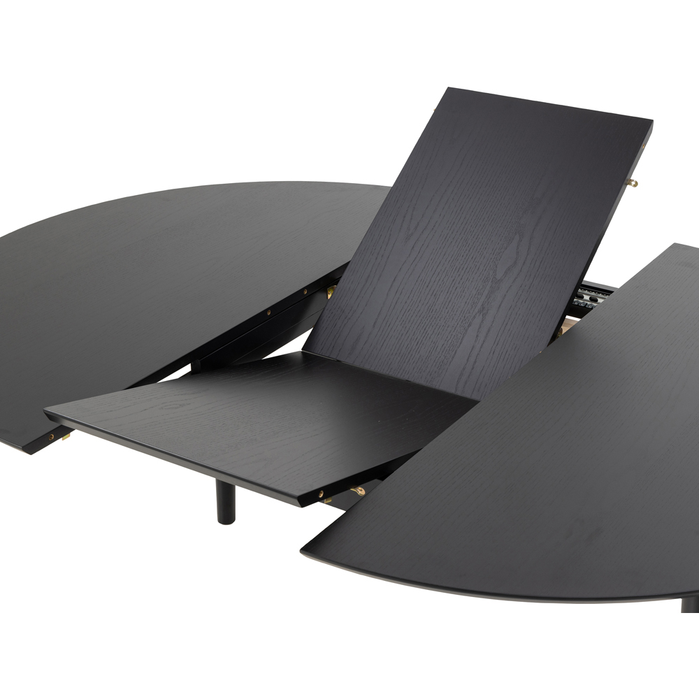 Florence Montreux 6 Seater Round Extending Dining Table Black Image 4