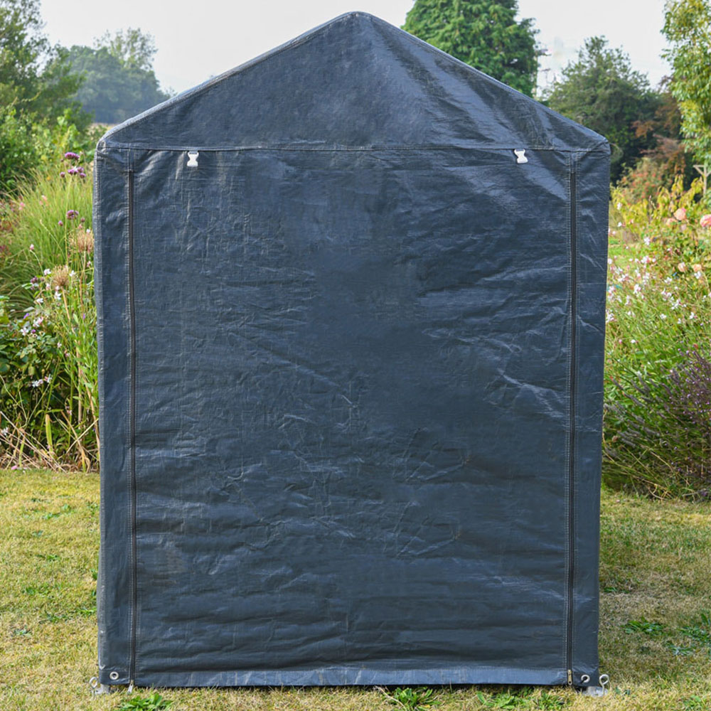 Garden Gear 4 x 6ft Dark Grey Heavy Duty PE Cover Garden Shed Image 4