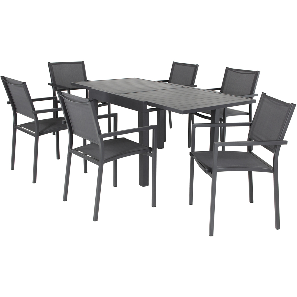 Kettler Sento 6 Seater Grey Extending Garden Dining Set Image 2