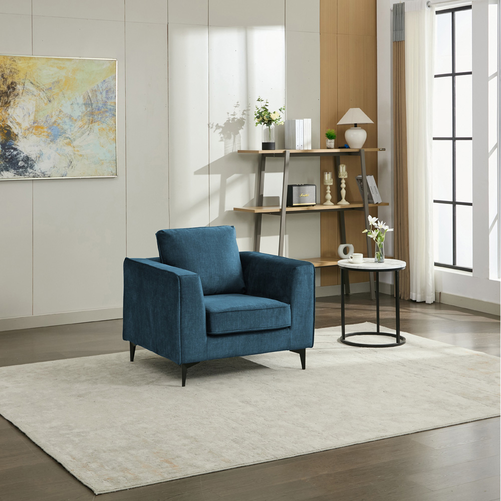 Brooklyn Ocean Blue Accent Chair Image 4