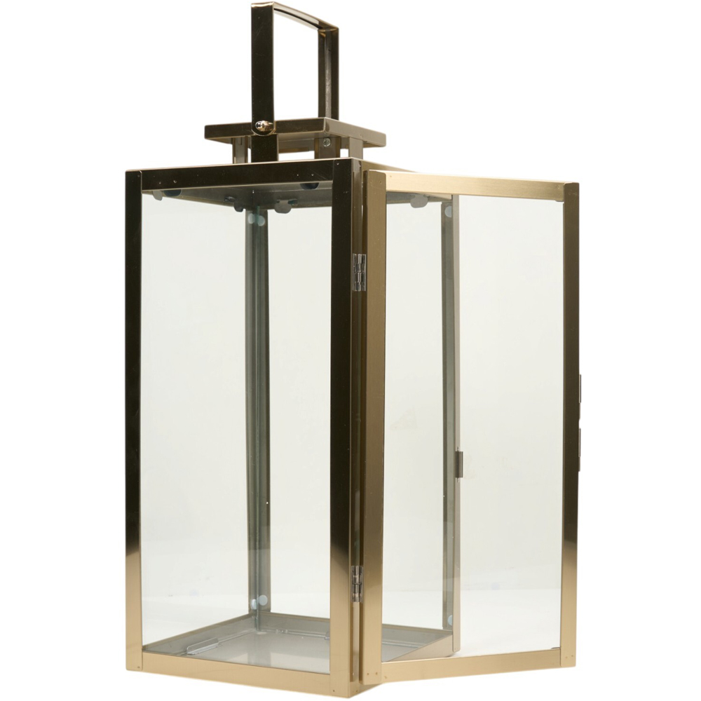 Glass Steel Lantern Gold Image 3