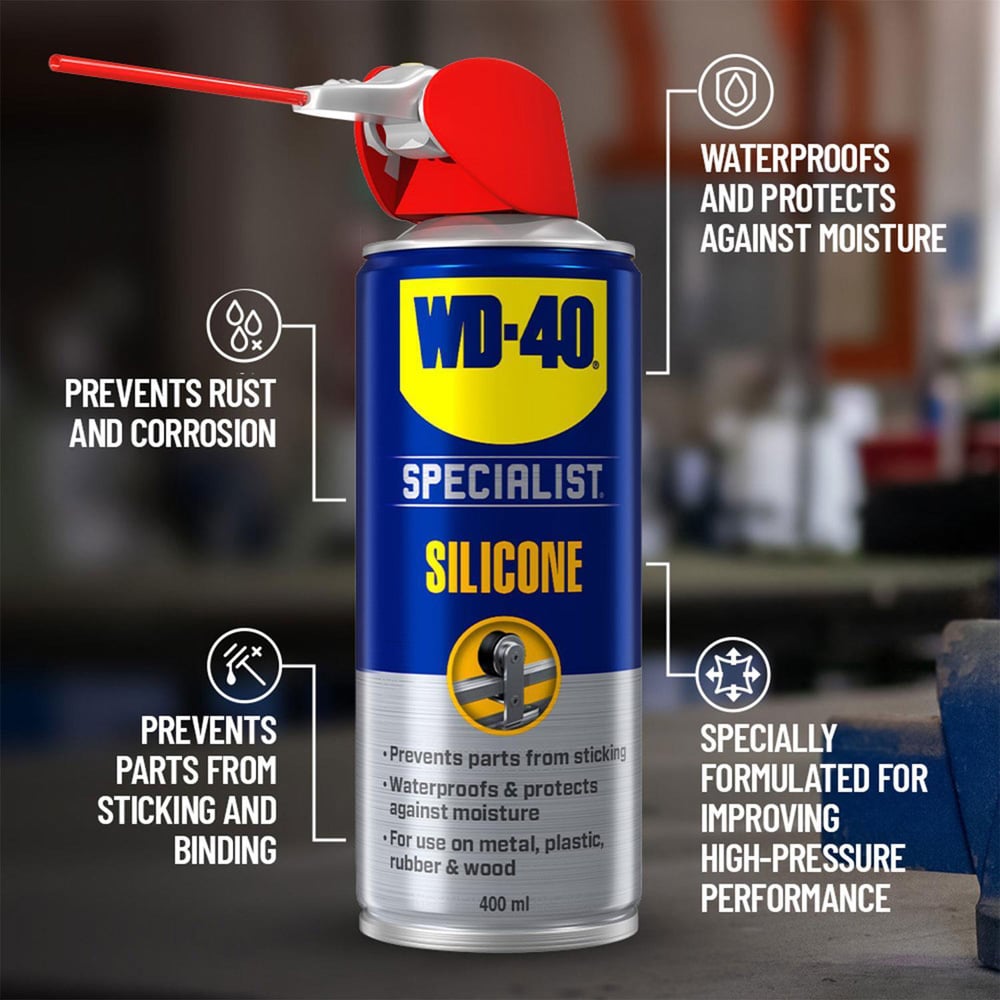 WD-40 Ultimate Multi-Use Lubricant 5L with Spray Applicator and 400ml Specialist Silicone Image 8