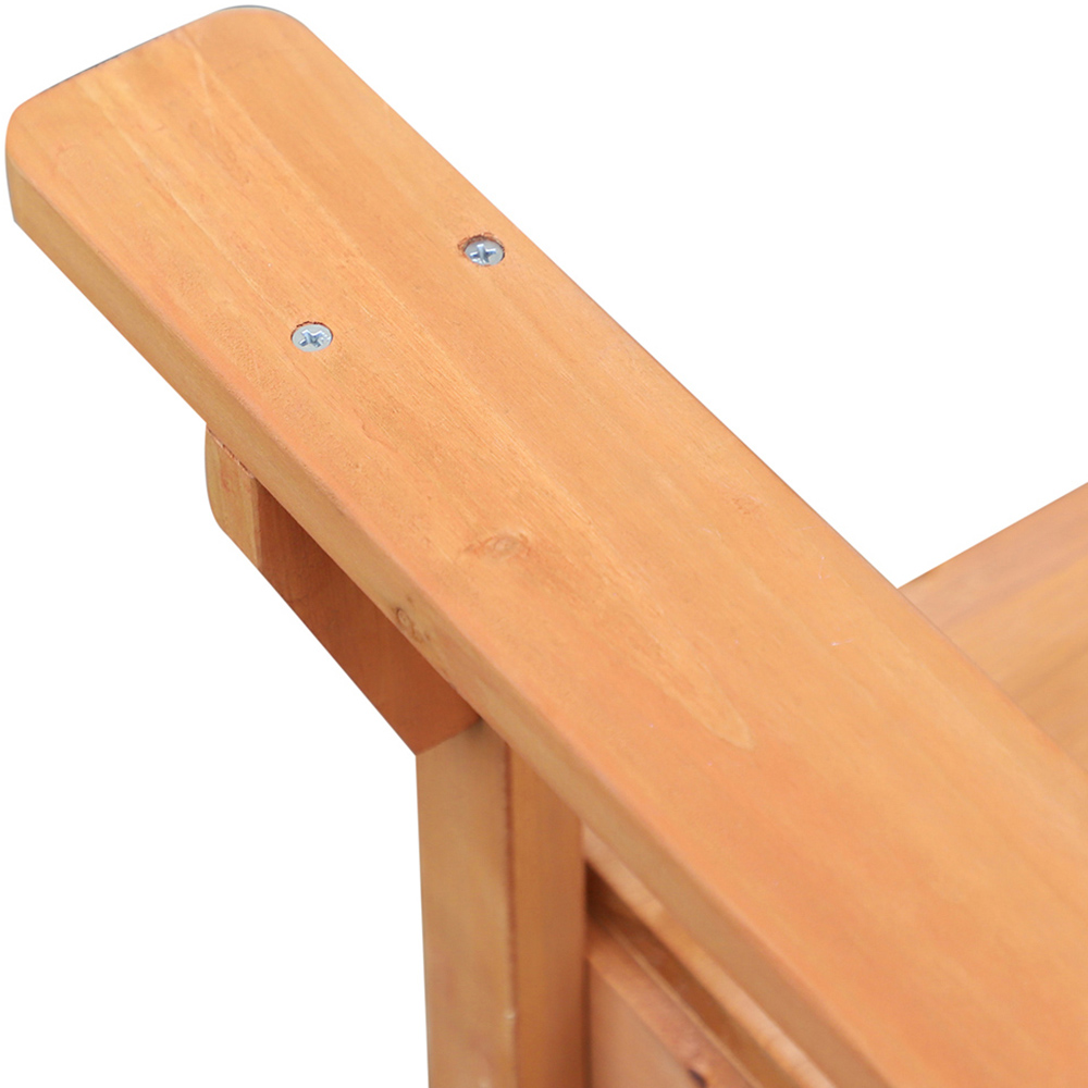 Outsunny Solid Fir Wood Garden Storage Bench Image 4