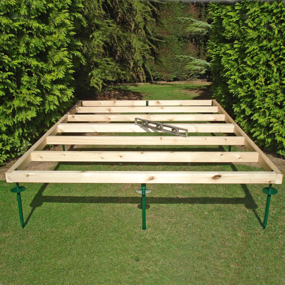 Shire 8 x 8ft Pressure Treated Adjustable Garden Shed Base Kit Image 2