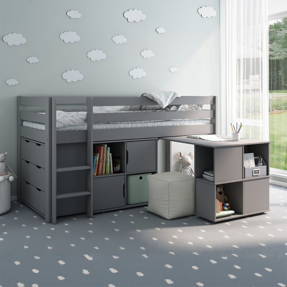Noomi Midi Single Continental Grey Mid Sleeper Set Image 4