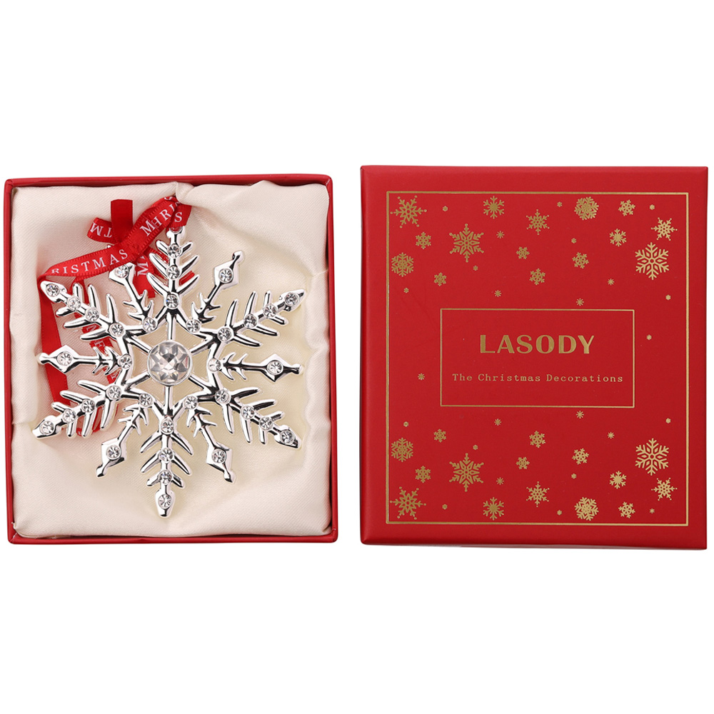 The Seasonal Gift Co Regal Tidings Snowflake Collectable Tree Decoration 20cm Image 2