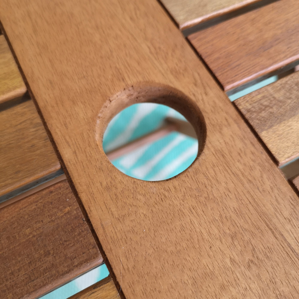 Samuel Alexander Wooden 4 Seater Folding Square Garden Dining Set Image 4