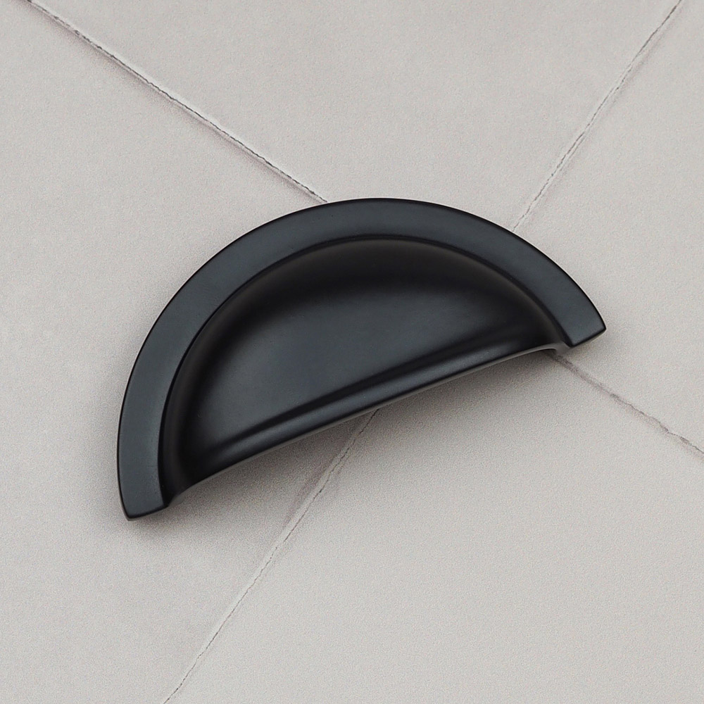 Handle & Home Matt Black Cup Handle 76mm Image 2
