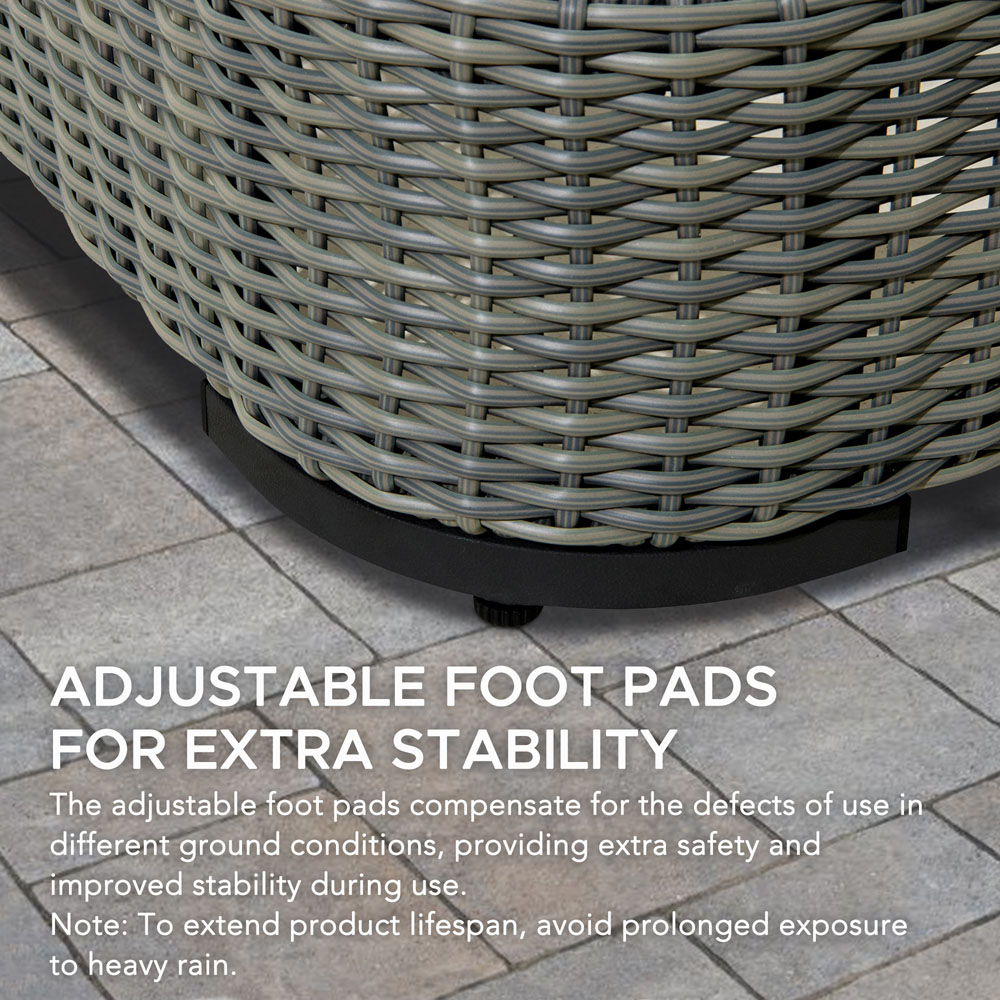 Sunjoy 2 Person Grey Patio Lounge Chair Image 7