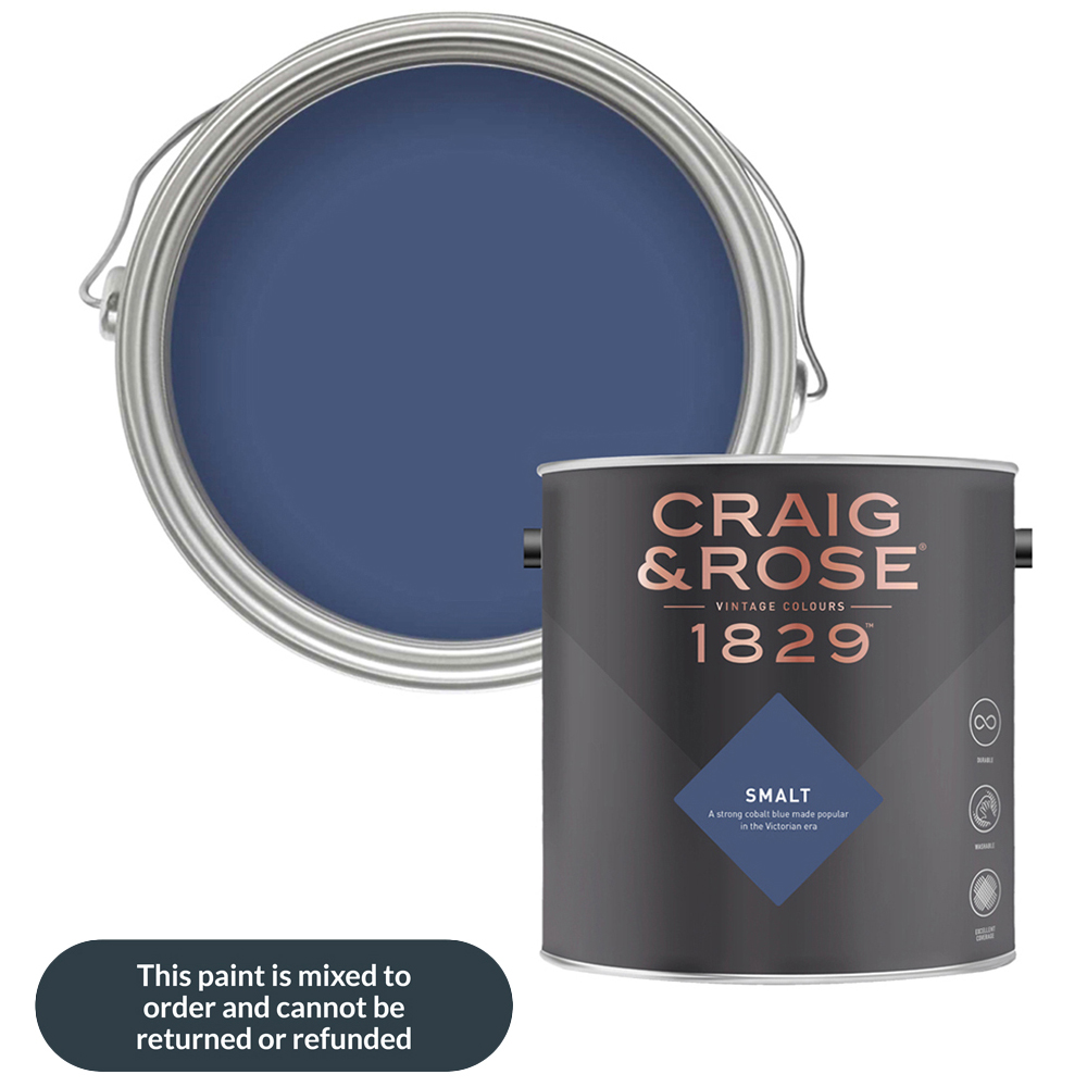 Craig & Rose Walls and Ceilings Smalt Chalky Emulsion Paint 5L Image 1