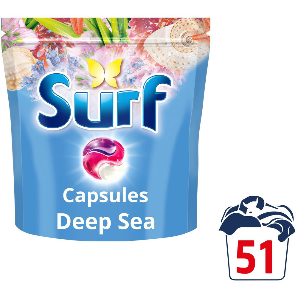 Surf 3-in-1 Deep Sea Washing Capsules XXL 51 Washes 3 Pack Image 3