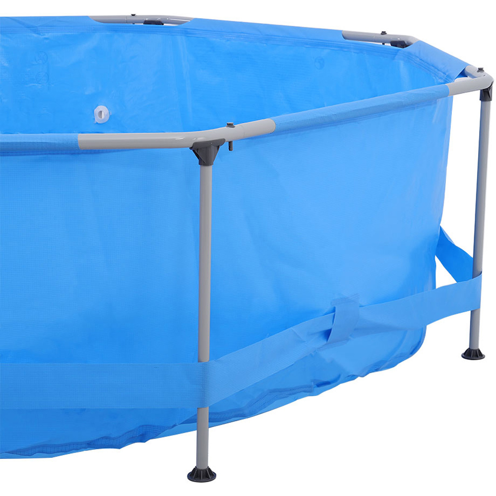 Living and Home Mini Round Metal Frame Above Ground Swimming Pool 300 x 300 x 76cm Image 6