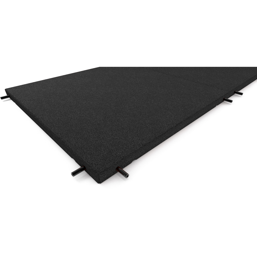 REGUPOL Walkway Standard Black Rubber Flat Roof Walkway & Protection Tiles 1000 x 500 x 30mm 40 Pack Image 3