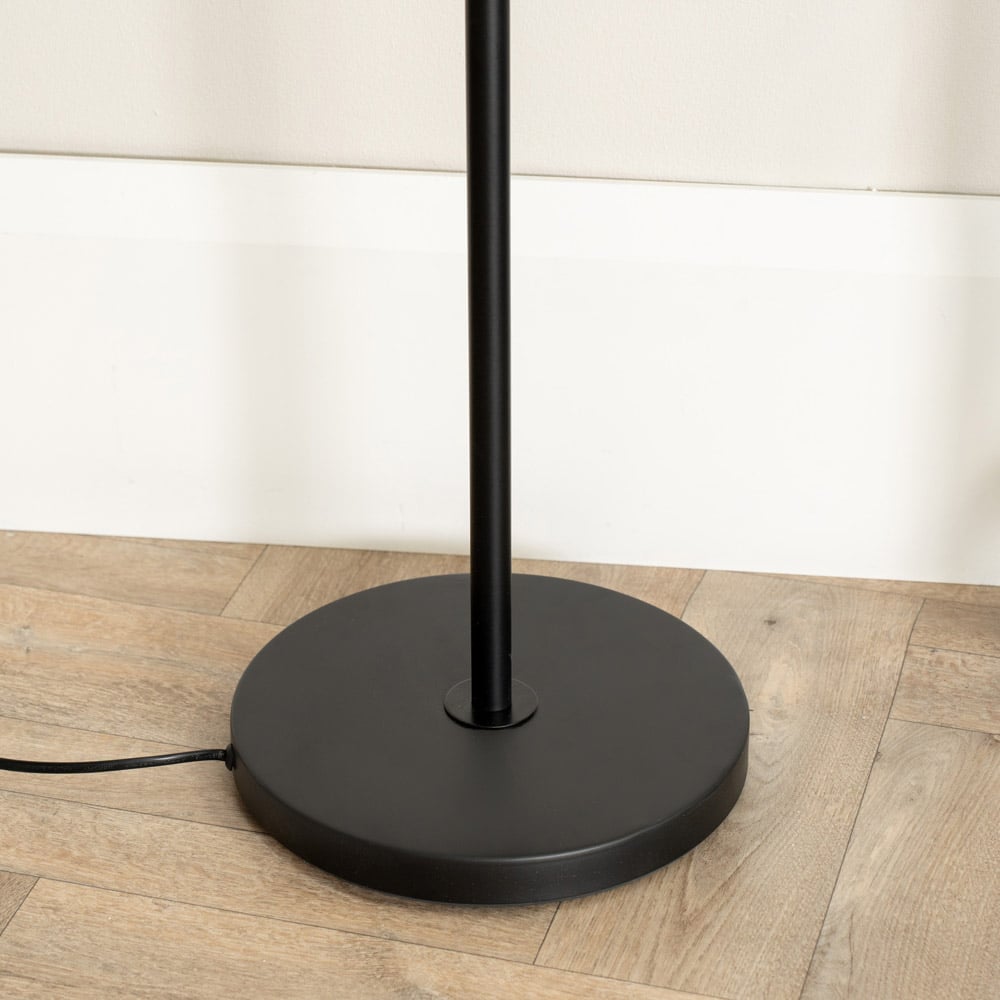 ValueLights Angus Matt Black 3 Way Metal LED Floor Lamp Image 4
