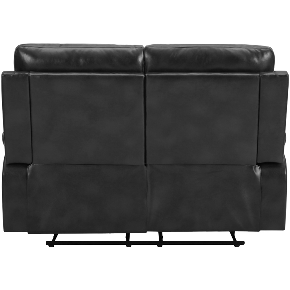 Home Detail Carson 2 Seater Black Faux Leather Manual Recliner Sofa Image 4