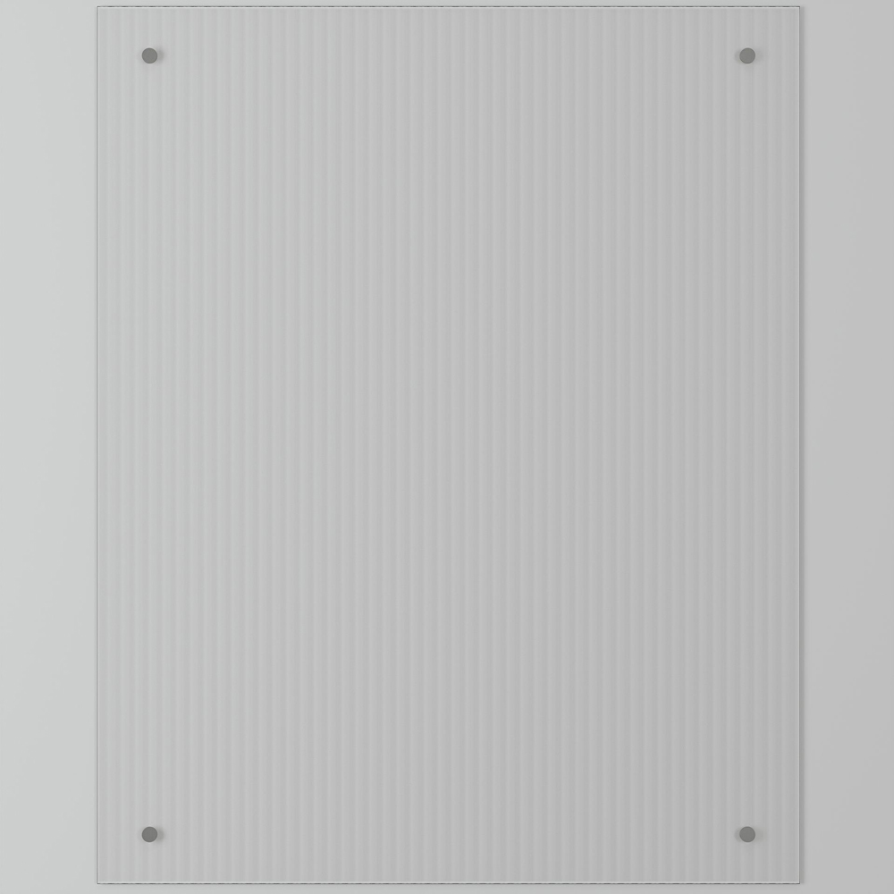 Fluted Clear Glass Kitchen Splashback with Brushed Caps 600 x 750 x 4mm Image 2