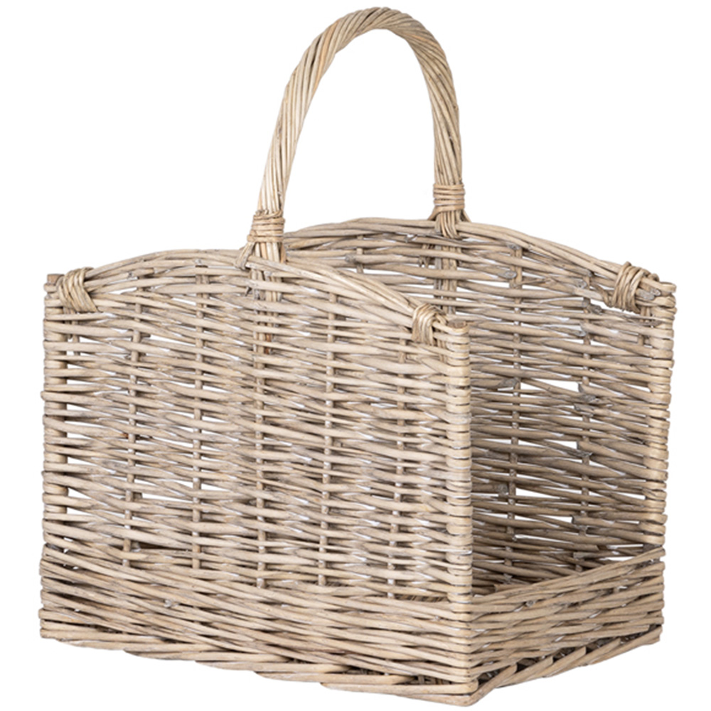 Charles Bentley Snug Wicker Oval Open Ended Log Basket Set of 2 Image 4