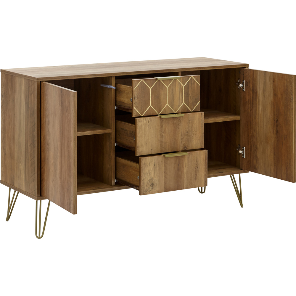 GFW Orleans 2 Door 3 Drawer Mango Yellow Sideboard Image 5