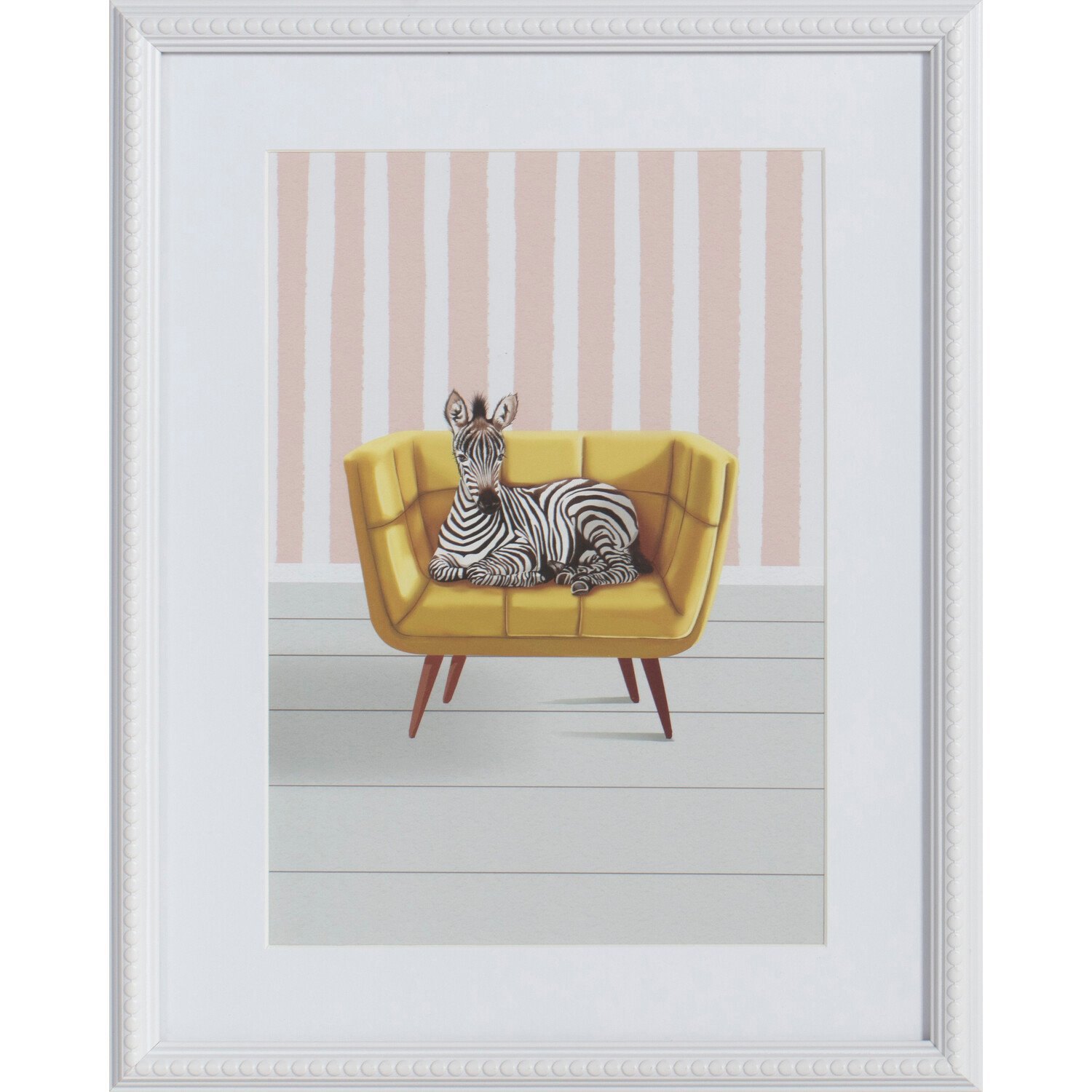 Relaxing Baby Animal Framed Print - White Image 3