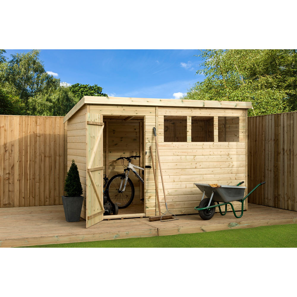 Empire Sheds 1500 10 x 3ft Tongue and Groove Pent Garden Shed Image 3