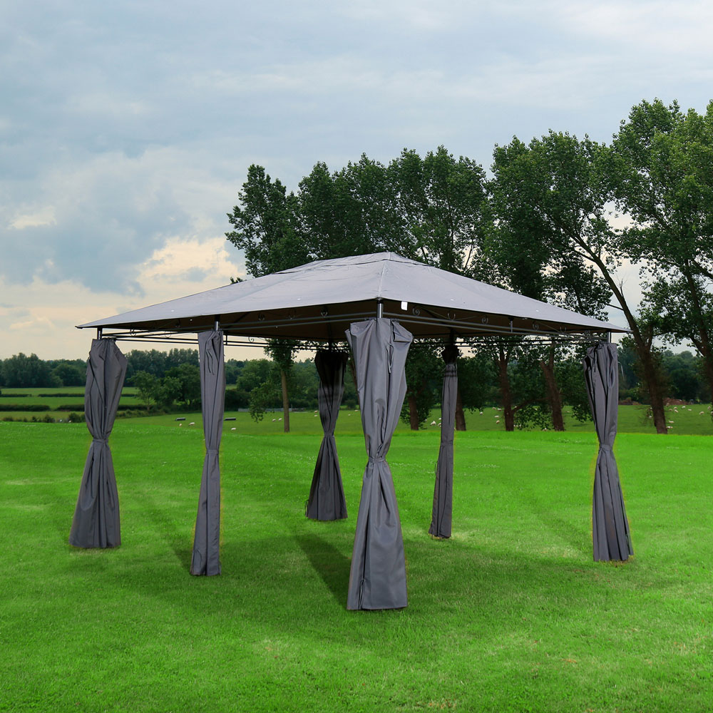 Charles Bentley 3 x 4m Grey Art Gazebo Image 8