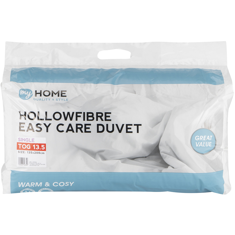My Home Single White Duvet 13.5 Tog Image 1