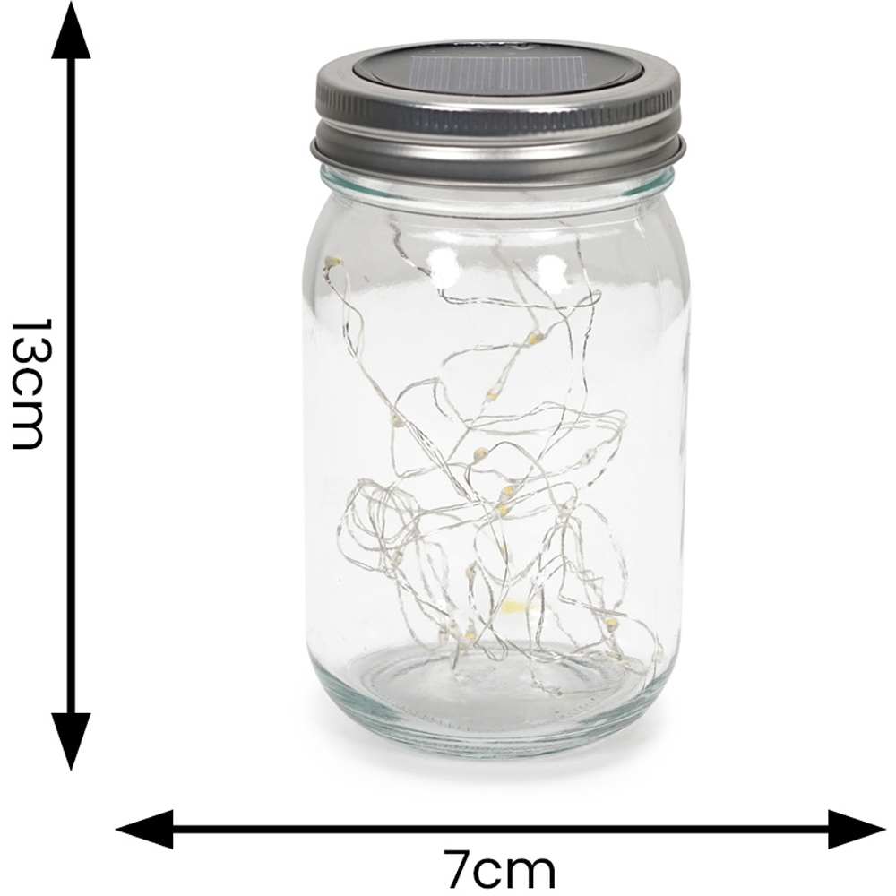 ValueLight Solar Jam Jars with Integrated LED Fairy Light Pack of 2 Image 6