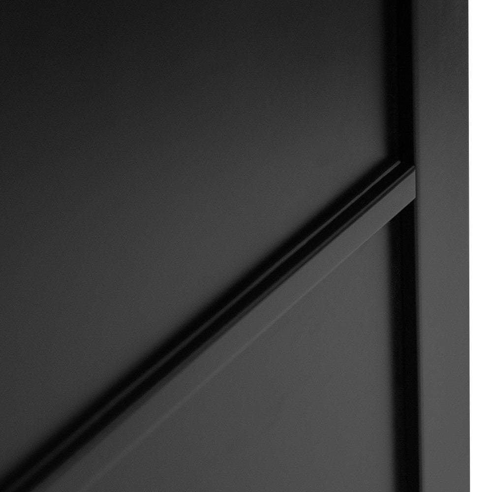 Jet Black Fully Finished Industrial Studio 4 Panel Internal Door 1981 x 762 x 35mm Image 5