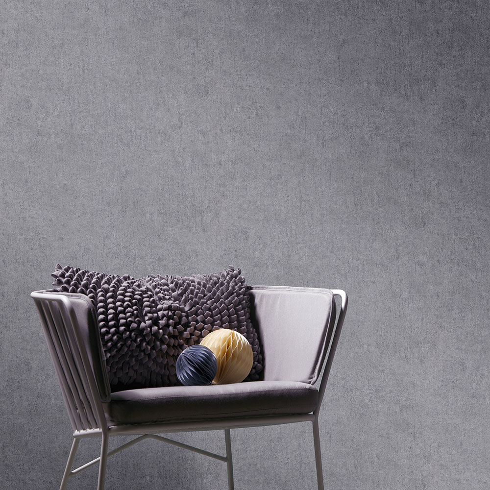 Erismann Savannah Textured Plain Non Woven Grey Wallpaper Image 3