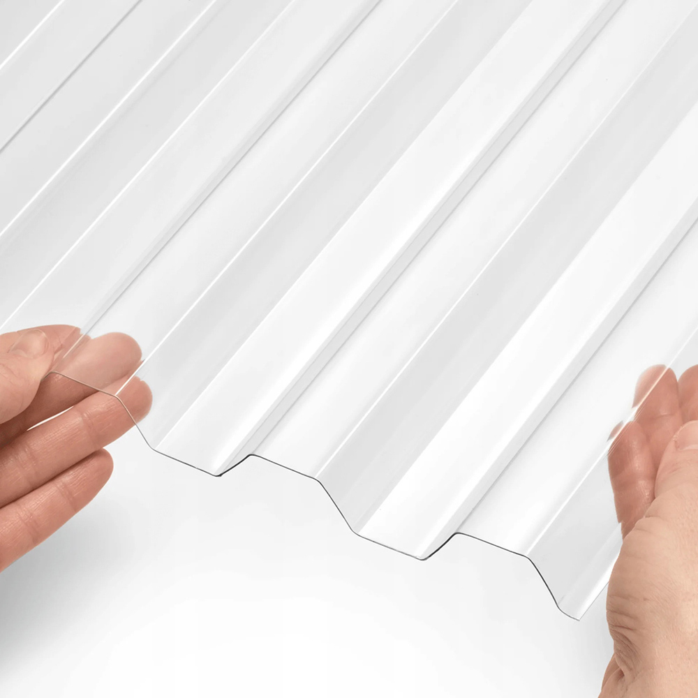 TG Crafters GrecaPlex Clear Box Profile Polycarbonate Roofing Panel 62 x 2750mm 3 Pack Image 3