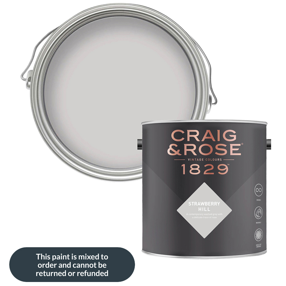 Craig & Rose Walls and Ceilings Strawberry Hill Chalky Emulsion Paint 5L Image 1
