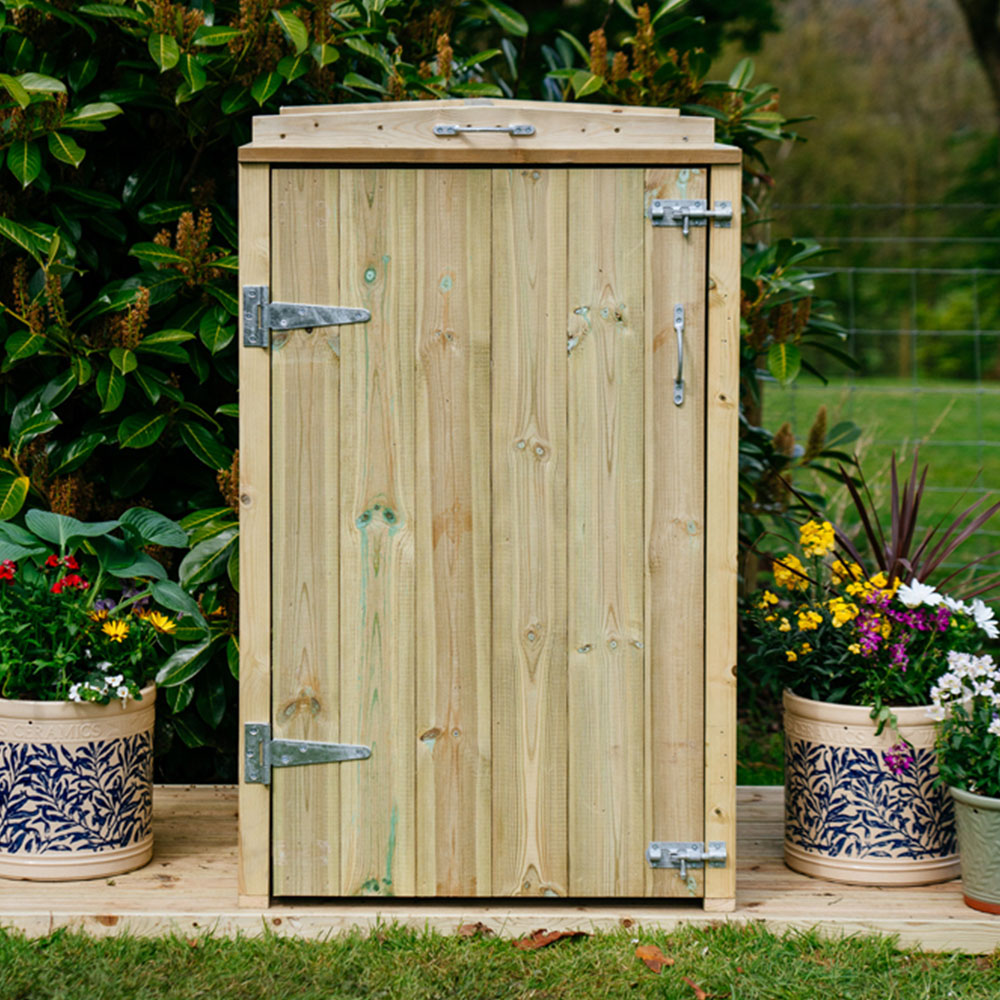 The Garden Village Shireburn 360L Single Wheelie Bin Shed Image 2