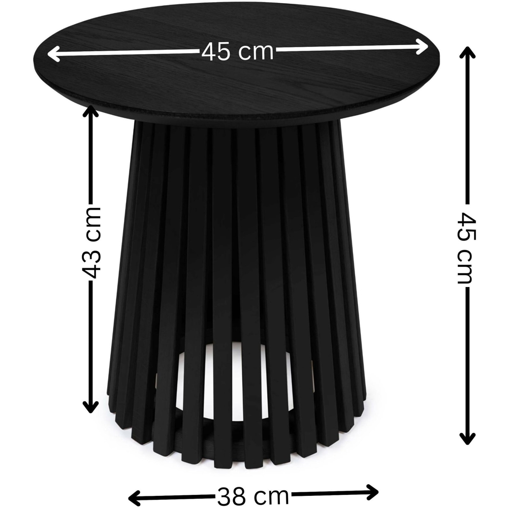 Julian Bowen Ollie Black Round Lamp Table Image 8