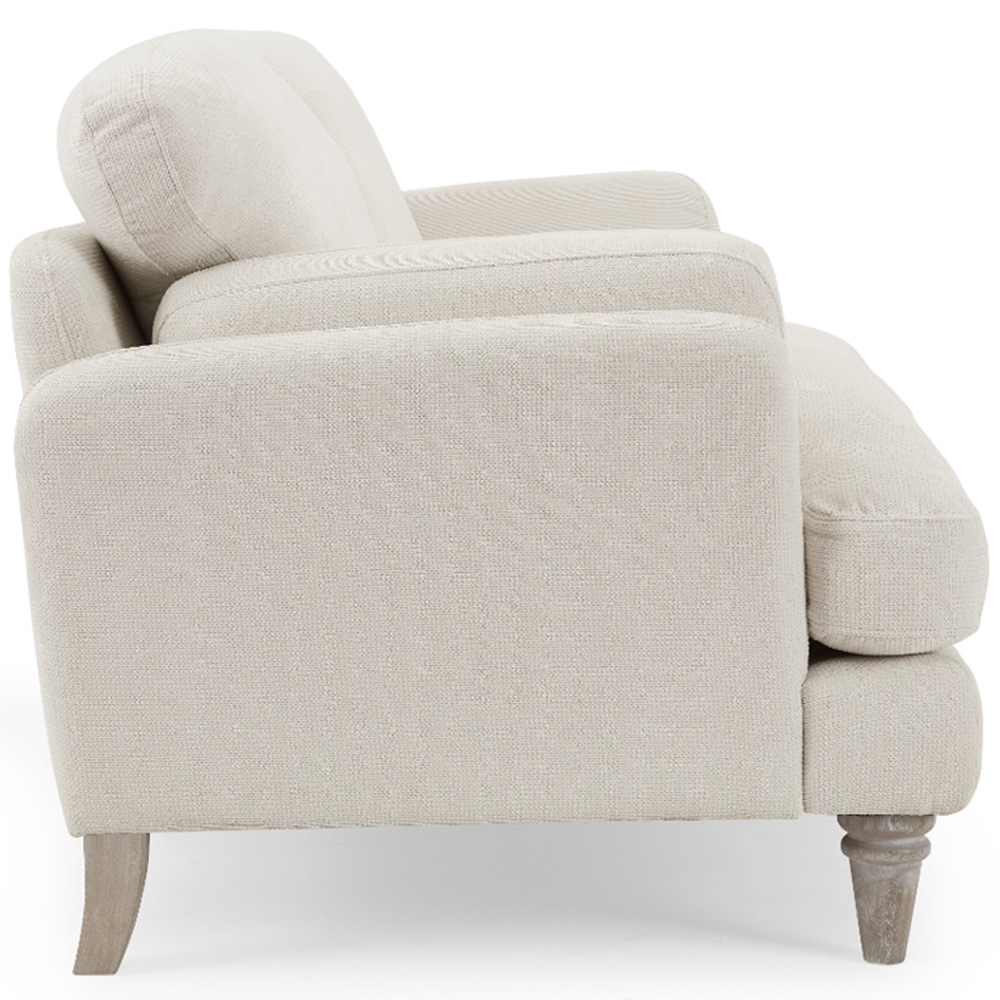Home Detail Regent 3 Seater Ivory Linen Sofa Image 4