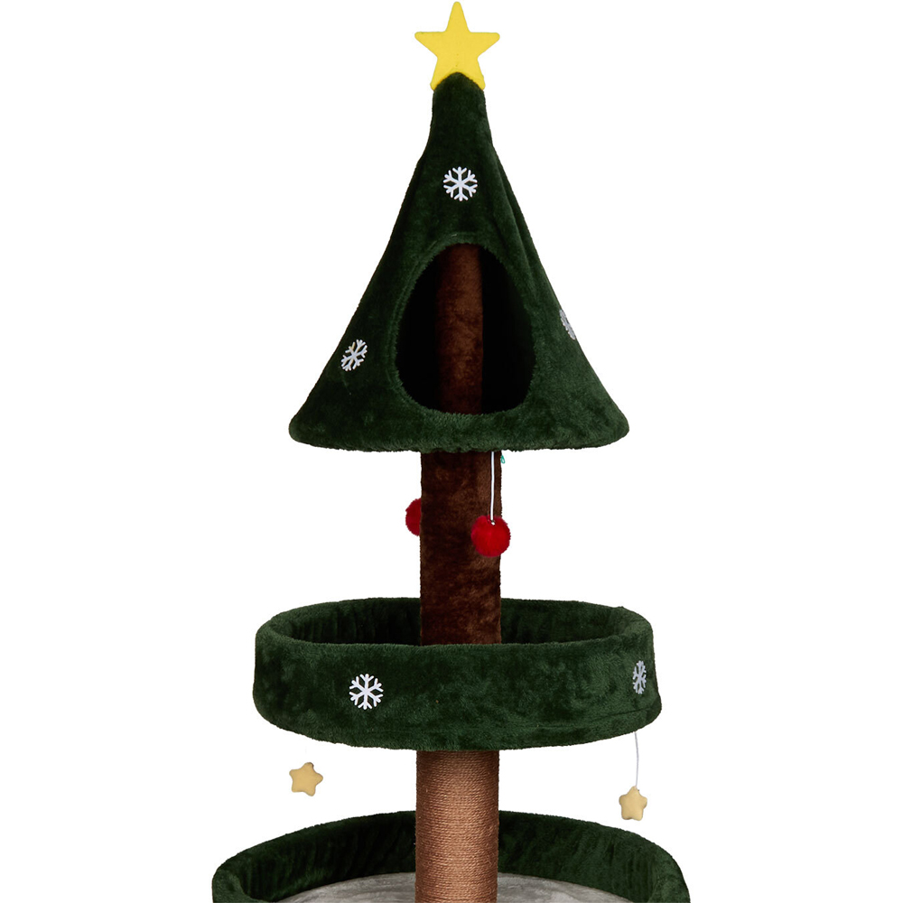 Christmas Tree Cat Tower Green Image 9