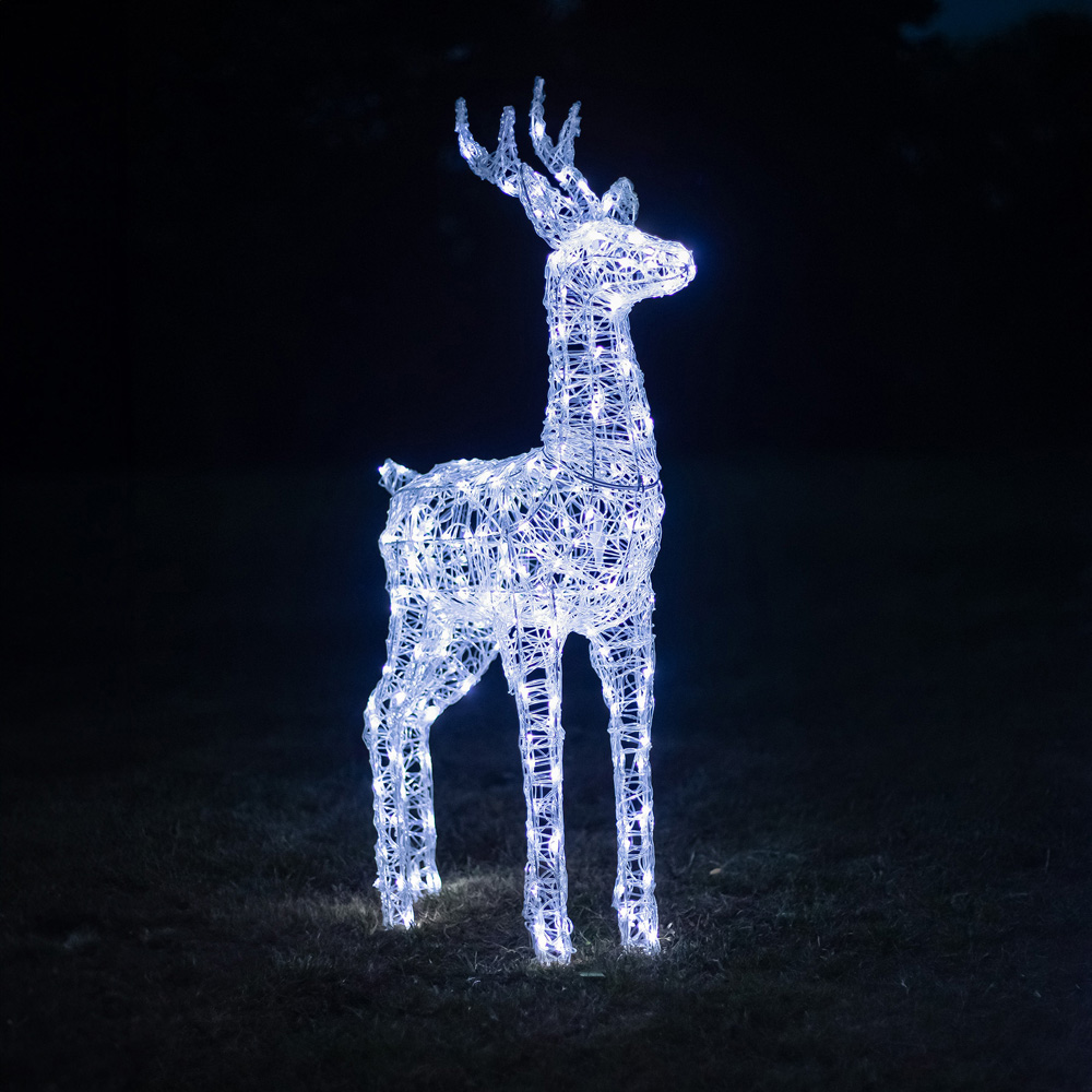 The Christmas Centre 230 LED Soft Acrylic Light-Up Stag Reindeer 4ft Image 2