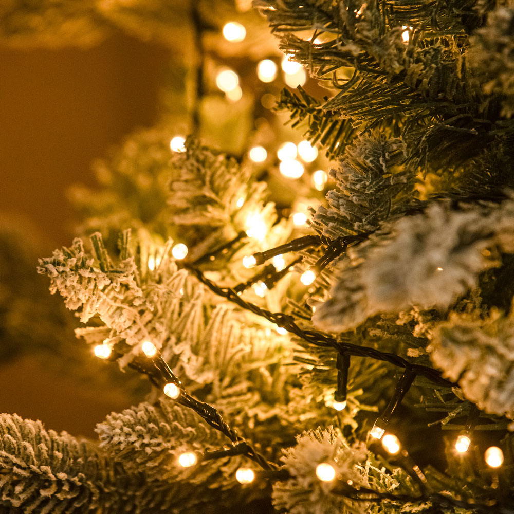 The Christmas Centre 480 Warm White LED Multifunction Green Cable String Light 46m Image 3