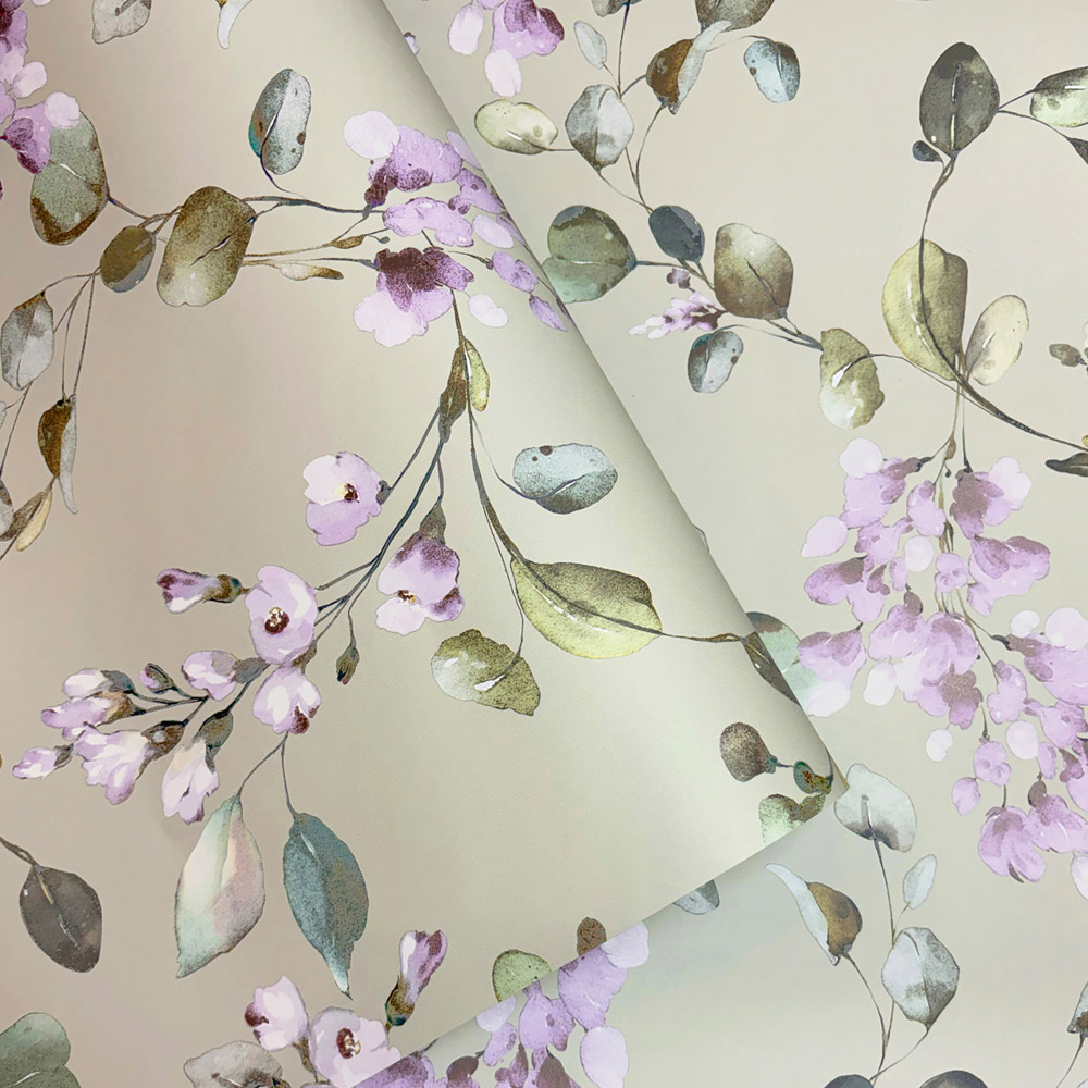 Rasch Rosalie Floral Sage Wallpaper Image 2