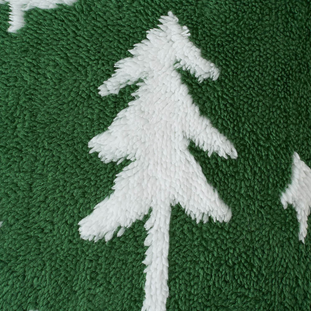 Living and Home 3D Christmas Tree Pattern Plush Throw Pillow 45 x 45cm 2 Pack Image 4