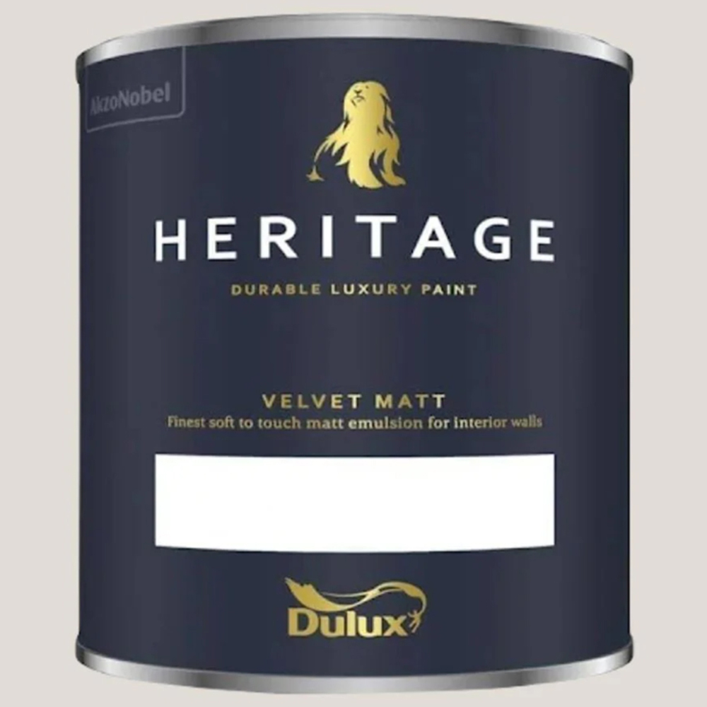 Dulux Heritage Walls and Ceilings Chiltern White Velvet Matt Emulsion Paint 1L Image 2